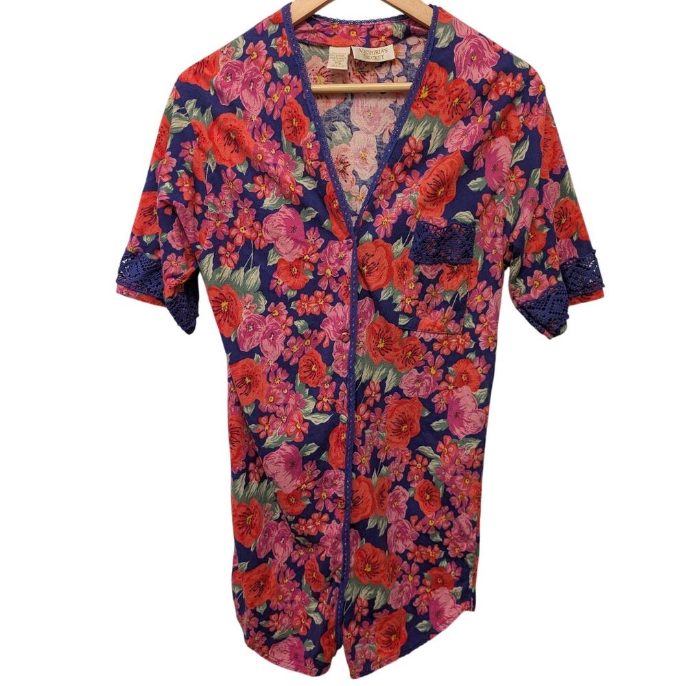 Vintage Victoria's Secret Gold Label‎ Floral Print Nightgown 90s Granny Lounge